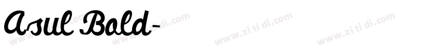 Asul Bold字体转换